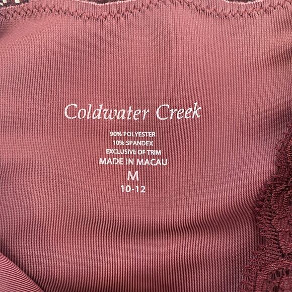 Coldwater Creek Velvet Lace Cami Womens Size Medium Whimsigoth Witchy Y2K Style - Picture 5 of 5